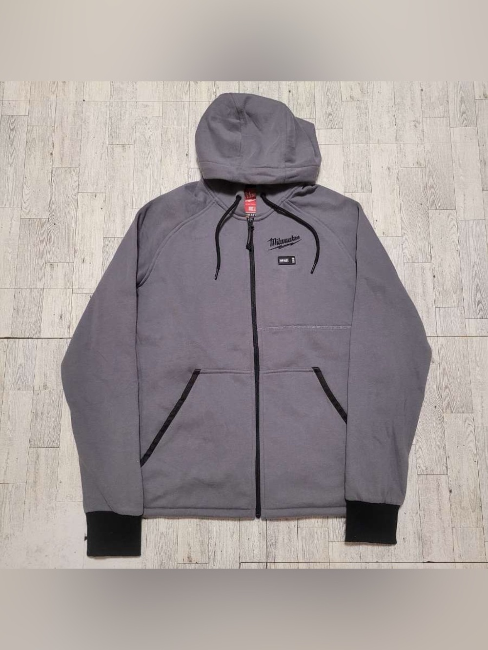 Men's Milwaukee M12 Heated Full Zip Up Hoodie Gray Black Men's Size S